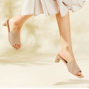 Vivaia Jade Square-Toe Block Heel Slide 41 10